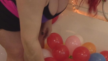 Vorbereitung zum Dreh..viele kleine Ballons.