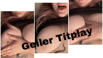 Ich bin richtig horny und spiele mit meinen Titten – BBW