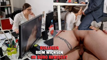 Kollegen beim wichsen im Büro erwischt