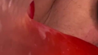 ACHTUNG Spritzgefahr ??Cremiger Dildo fick mit Orgasmus
